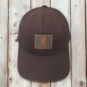 Browning Mesh Snapback Cap Trucker Baseball Hunter Border Buckmark Logo Patch